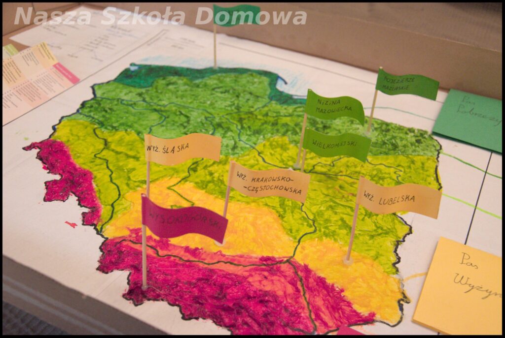 Krajobrazy Polski na mapie